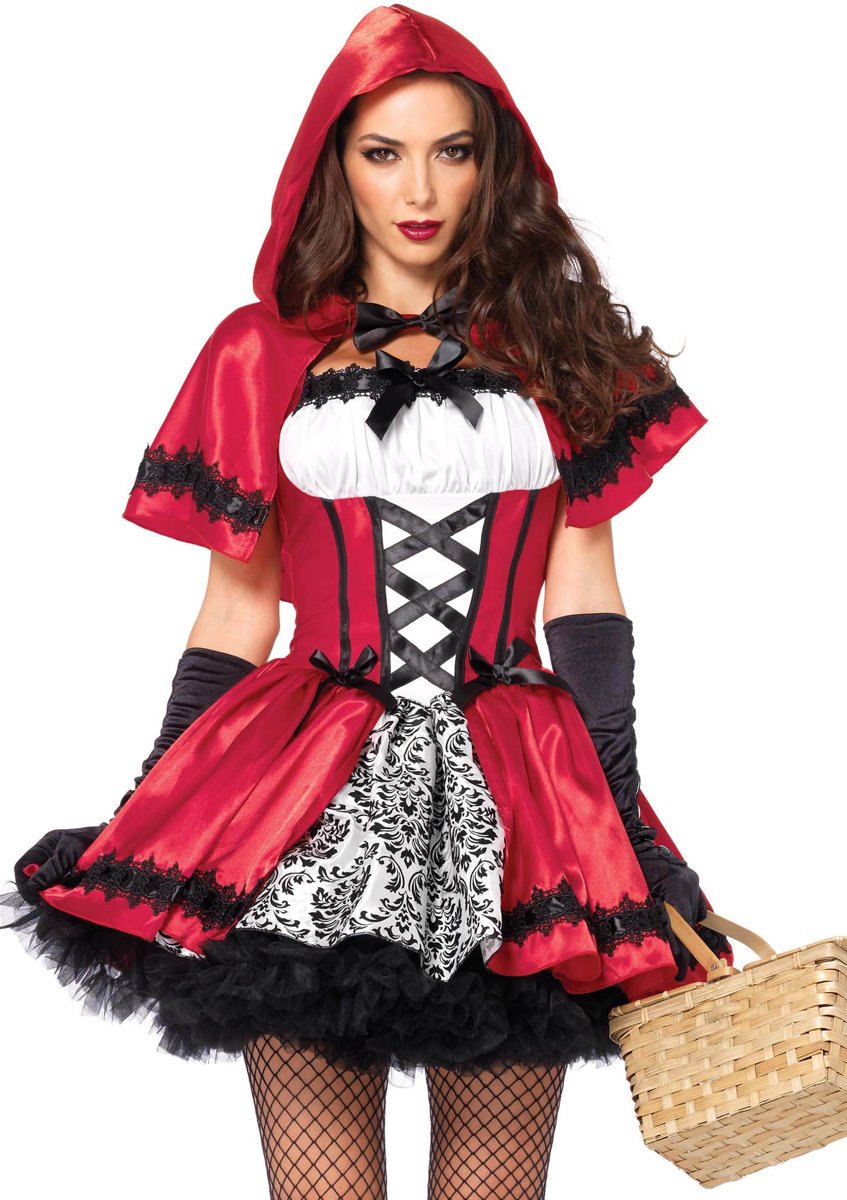 Gothic Roodkapje Deluxe Kostuum | Sexy verkleedkleding dames maat S